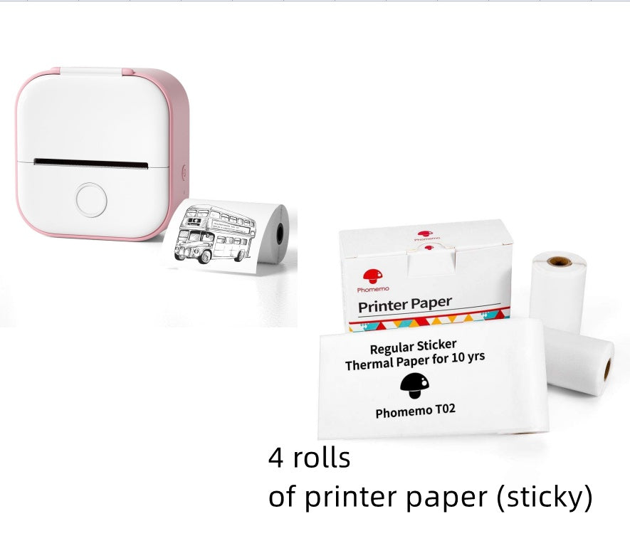 Portable Mini Thermal Label Printer Home Photo Printer Student Wrong Question Printer Bluetooth-compatible Mini Label Printer Price Tag on Sale