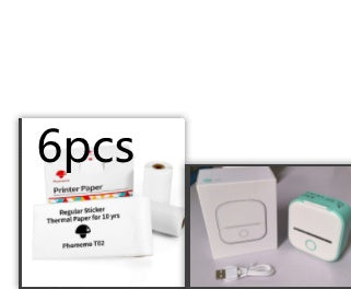 Portable Mini Thermal Label Printer Home Photo Printer Student Wrong Question Printer Bluetooth-compatible Mini Label Printer Price Tag on Sale