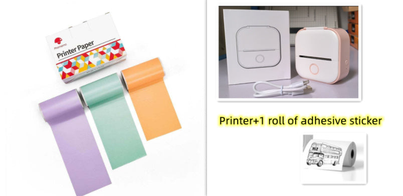 Portable Mini Thermal Label Printer Home Photo Printer Student Wrong Question Printer Bluetooth-compatible Mini Label Printer Price Tag on Sale