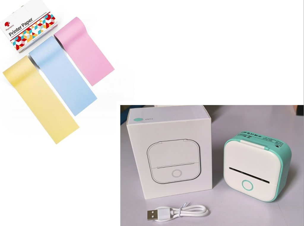 Portable Mini Thermal Label Printer Home Photo Printer Student Wrong Question Printer Bluetooth-compatible Mini Label Printer Price Tag on Sale