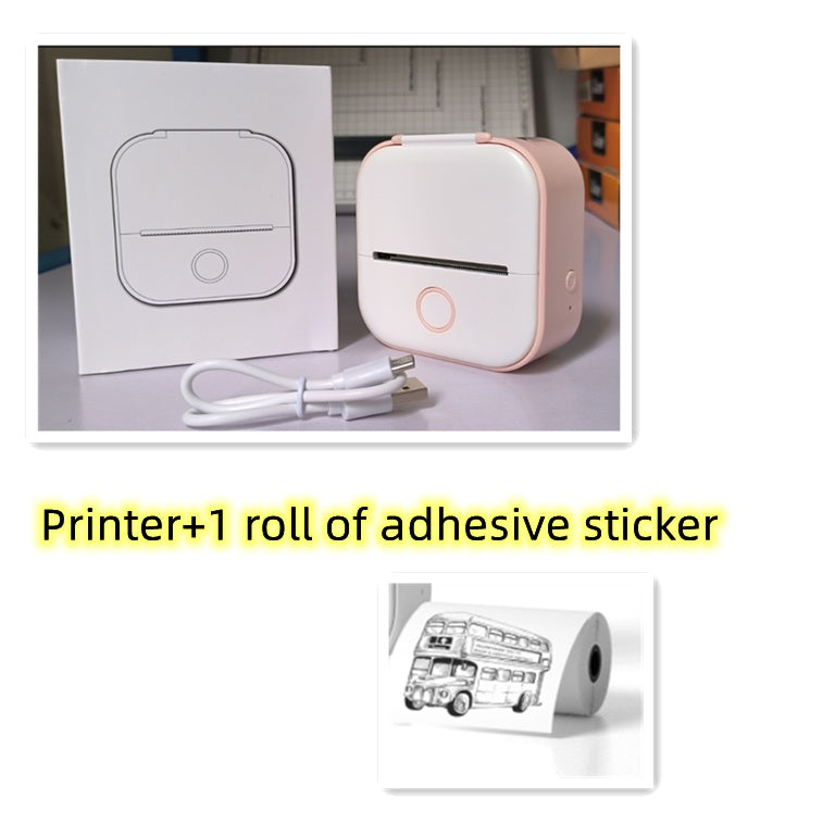 Portable Mini Thermal Label Printer Home Photo Printer Student Wrong Question Printer Bluetooth-compatible Mini Label Printer Price Tag on Sale
