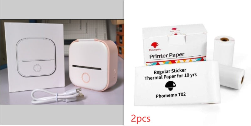 Portable Mini Thermal Label Printer Home Photo Printer Student Wrong Question Printer Bluetooth-compatible Mini Label Printer Price Tag on Sale