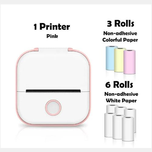 Portable Mini Thermal Label Printer Home Photo Printer Student Wrong Question Printer Bluetooth-compatible Mini Label Printer Price Tag on Sale