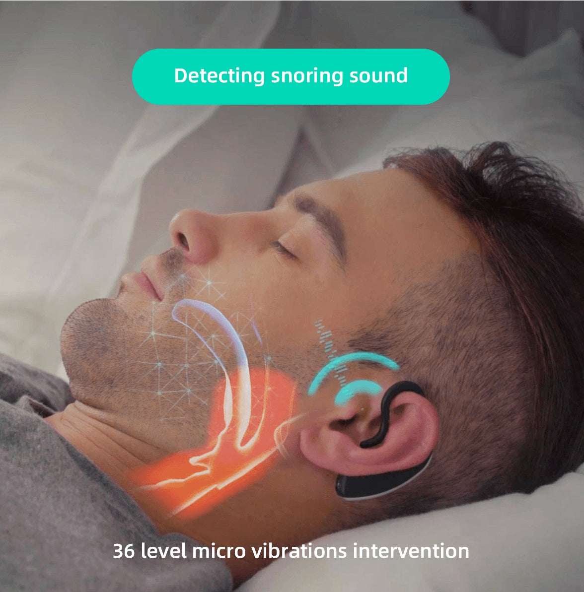 24 Hours Bluetooth Anti-snoring Device Charge Snore Ear set Sleeping Aid Snoring Analyzes Sleep Datas Good Sleep