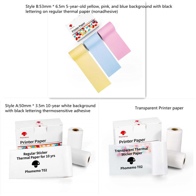 Portable Mini Thermal Label Printer Home Photo Printer Student Wrong Question Printer Bluetooth-compatible Mini Label Printer Price Tag on Sale