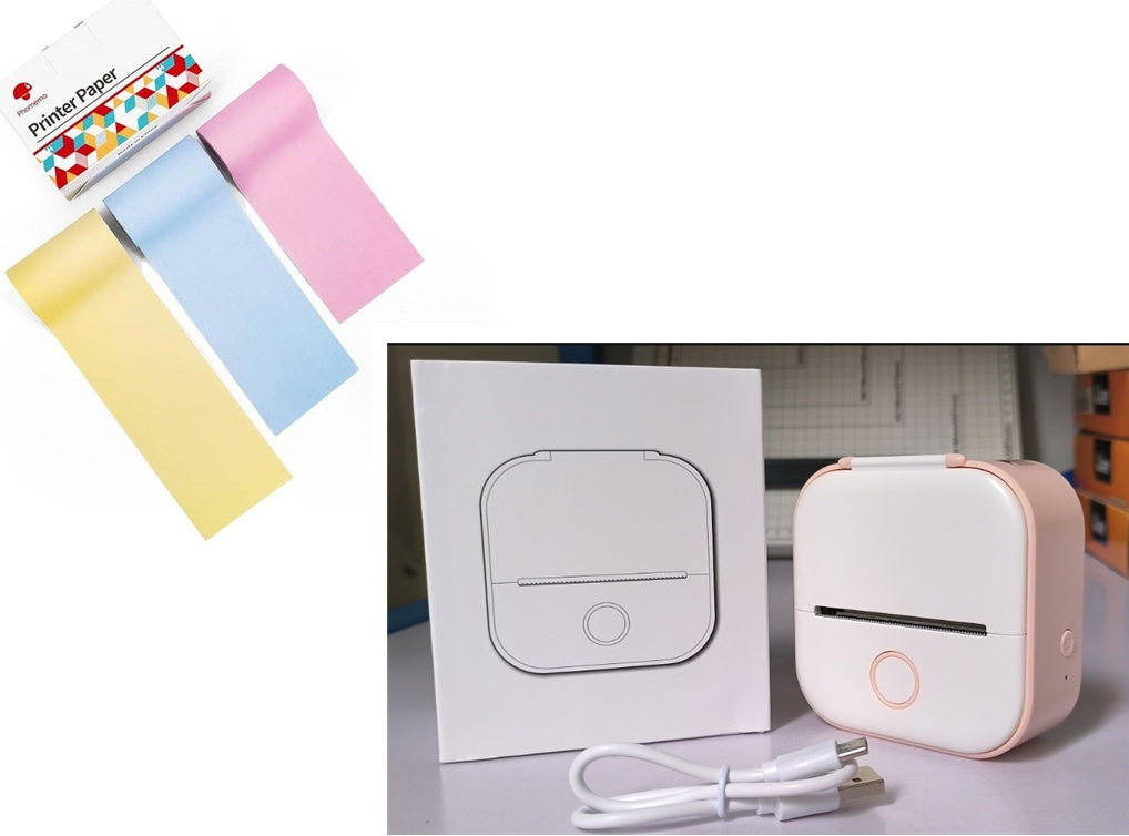 Portable Mini Thermal Label Printer Home Photo Printer Student Wrong Question Printer Bluetooth-compatible Mini Label Printer Price Tag on Sale